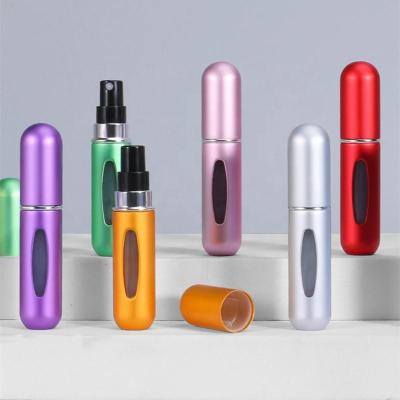 China 5ml 8ml Pocket Perfume Refillable Spray Bottle Small Empty Aluminum Atomizer for sale