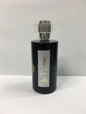 Chine bouteille de parfum en verre du cylindre 100ml de luxe/bouteille unique de jet d'atomiseur avec le chapeau de Surlyn à vendre