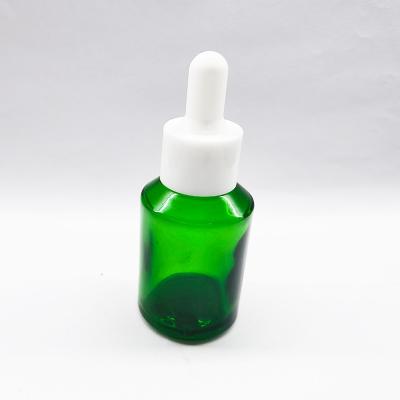 China Dropper plástico esencial verde del casquillo de la botella del hombro del aceite que se inclina 30ml en venta