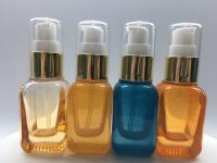 China Garrafa de vidro azul alaranjada da bomba 20ml do ISO MSDS do GV para a loção e o soro à venda