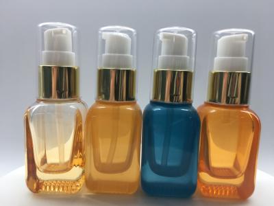 Китай Бутылка насоса 20ml ISO MSDS SGS оранжевая голубая стеклянная для лосьона и сыворотки продается