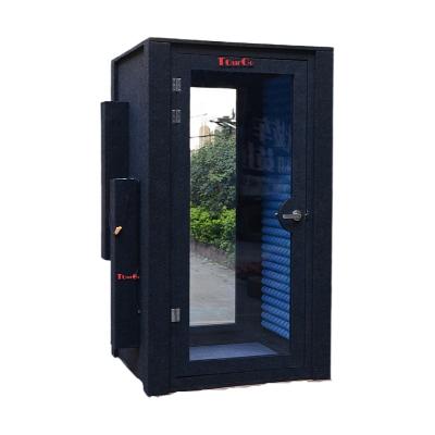 China Galvanized Steel Soundproof Acoustic Booth Glass Recording Studio/Private Office Pod/Glass Soundproof Booth Room for sale