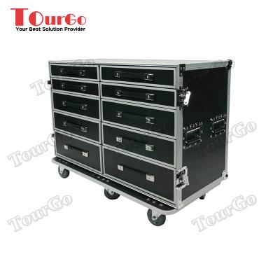 China Durable TourGo 7 Drawer Audio Sound Tech Production Road Tour Stage Service Case for sale