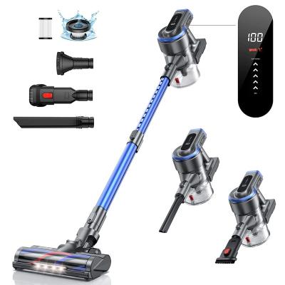 China Rechargeable Battery 350W Straight Stick Vacuums Cordless Rechargeable Portable Cyclone Vacuum Cleaner Handheld Home for sale