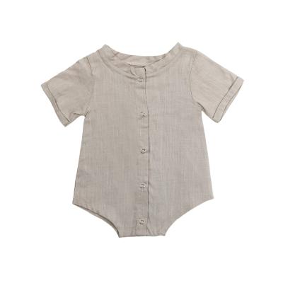 China Wholesale High Quality Baby Organic Canvas Baby Gifts Boutique Breathable Eco-Friendly/Washable/Breathable Summer Romper for sale