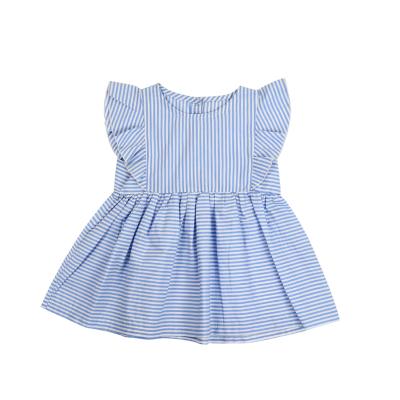 China Anti-wrinkle Dresses Ruffles Toddler Short Sleeve Woven Cotton Wholesale Party Kids Vintage Babies Dress for sale