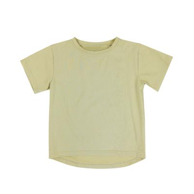 China Solid Color Sustainable Factory Direct Customized Cotton T-shirt Organic Breathable Knitted Boys for sale