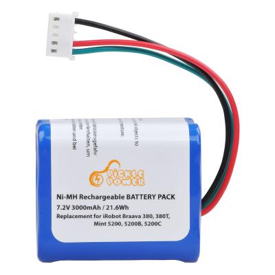 China Rechargeable Vacuum Ni-MH Battery Replacement For 380 380T Mint 5200 5200B 5200C iRobot Braava Battery for sale