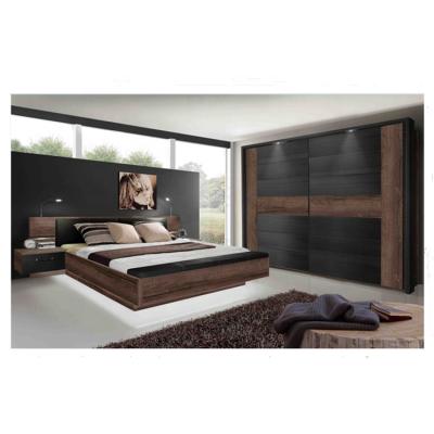 China Modern Commercial Hotel Bedroom Set Wooden Hotel Furniture King Size Loft Bed for sale