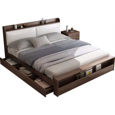 China Modern Wooden Twin Bedroom (Other) Newcomers Adjustable With Storage Box Furniture for sale