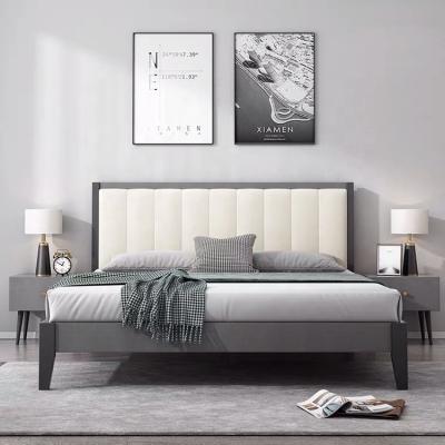 China Factory Adjustable Modern Bedroom Furniture Double Queen King Size Leather Beds With Mattress for sale