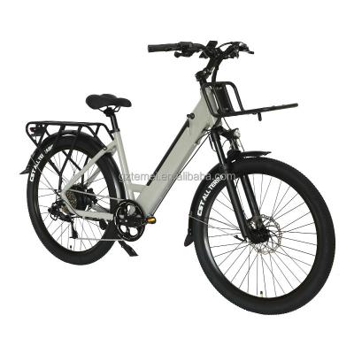 China Dropshipping Aluminum Alloy 500w 48v 27.5 Inch Step By Bike Disc Brake Urban Electric Bike For Sale for sale