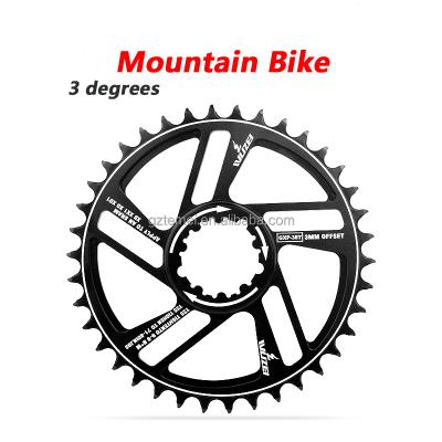 China Mountain Bikes Mountain Bike Chain Ring 40/42T 3 Degrees Crown Bicycle Sprocket for sale