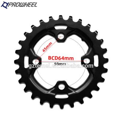 China PROWHEEL 64BCD 104BCD MTB Dual Sprocket 26T 28T 36T 38T Bicycle Sprockets Chainring For Mountain Bike for sale