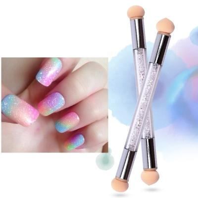 China NAIL Double-end Sponge Smudge Pen Set with Four Smudge Sponge Nail Pens Dot Color Paint Set Nail Tools for sale