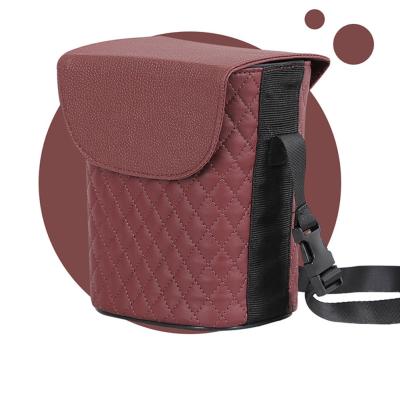 China YDM Car Seat Single Leather Upholster Basket Car Trash Can Multifunctional Interior Decoration Car Storage Dropship for sale