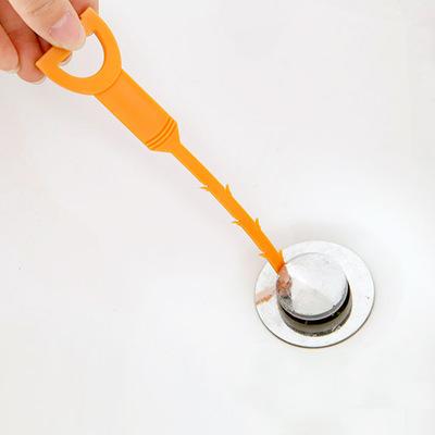 China Bathroom Durable Hair Hook Kitchen Sewer Dredger Sink Basin Tub Cleaning Hair Blocking Remover for sale