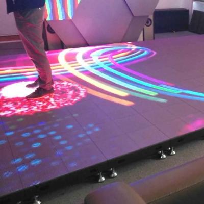 China P3.91 P4.81 P6.25 P8.928LED Indoor Radar Interactive Dance Floor Display Screen For Nightclub Disco Bar KTV Stage for sale