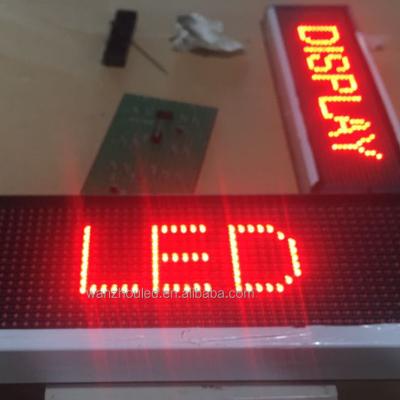 China outdoor led message display moving sign/programmable led moving signs/single color LED sign display board for sale