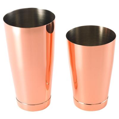 China Perfect for Coffee 18oz 28oz Stainless Steel Boston Cocktail Shaker Copper Cocktail Shaker Tin Set Gold Shaker Bottle for sale