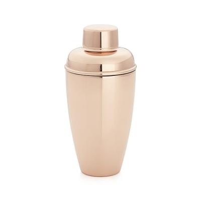 China Disposable 16oz Copper Mirror Finish Boston Shaker , Rose Gold Stainless Steel Cocktail Shakers for sale