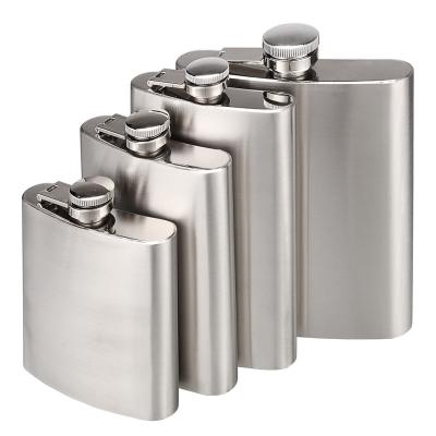 China CLASSIC Single Wall Stainless Steel 3-10oz Hip Whiskey Liquor Flask for sale