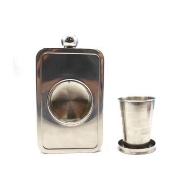 China CLASSIC Portable 8oz Flask/Funnel,Liquor Whiskey Screw Lid Stainless Steel 8oz Jug Liquor Hip Flask &Funnel for sale