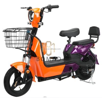 China Minibike/Pocketbikes Electric Motorbike 48v 350w National Standard Electric Scooter Bicycle Down Tube Battery for sale