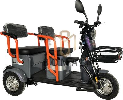 China Open Body 3-Wheel Electric Tricycle for Adults 48v 800w Battery 60V100Ah Lithium Ion for sale