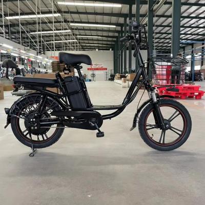 China Steel Frame 18 Speed Electric Automatic Driving 48V Adult Leisure Bicycle Two-Wheel Power Electric Motor for sale