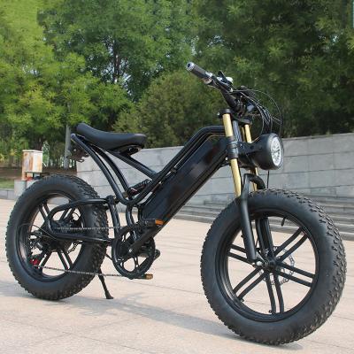 中国 電動自転車 48V リチウムフルサスペンション エバイク 20 インチ 脂肪タイヤ 電動マウンテンバイク 後輪ディスクブレーキ 販売のため