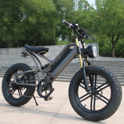 Cina 60 km di autonomia Full Suspension 48v 14ah 750w Electric Mountain Bike 26 Inch Fat Tire con 30-50Km/h Max velocità in vendita