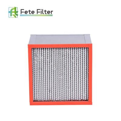 China Hospital Good Quality HEPA High Temperature HVAC Cleanroom Air Filter for sale