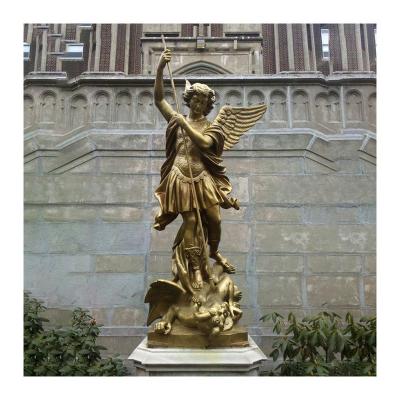 China Famous Life Size Guardian Winged Copper Angel Statue Bronze Woman Garden Sculpture Large Outdoor Park Metal Europe Decoration for sale