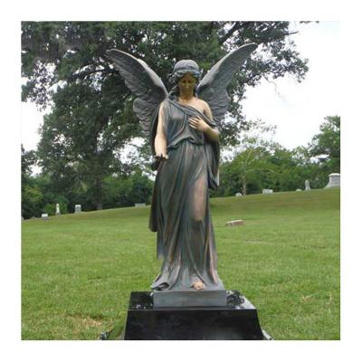 China Large Customized Europe Metal Crafts Casting Bronze Statue Park Woman Garden Famous Bronze Sculpture Angel Artists for sale