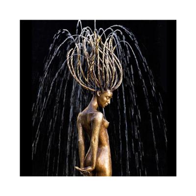 China Europe Good Quality Hotel Ballet Fountain Modern Outdoor Decoration Metal Bronze Sculpture for sale