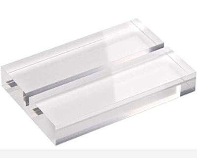 China Base Acrylic Paper Card Holder Factory Customize Clear Acrylic Base Holder With Slot for sale