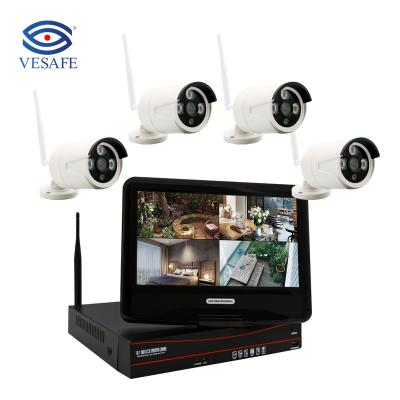 Chine Wifi Kit VESAFE Home Security H.265 4CH 1080P CCTV Camera Kit With 10 Inch LCD Display HOME CCTV Security Camera System à vendre