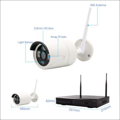 中国 NIGHT VISION VESAFE 2MP H265 Wireless HD Home Indoor Video Surveillance NVR System Wireless CCTV Camera 販売のため