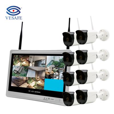 China NIGHT VISION VESAFE 1080P Kit CCTV 8 CH NVR Wireless Home Outdoor System 12 Inch LCD Monitor Wifi Security Camera Wireless Te koop