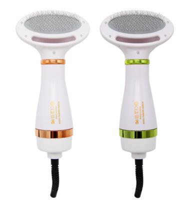 China Viable Hot Selling Adjustable Temperature Pet Hair Dryer 2 in 1 Pet Brush Pet Dryer Comb for sale