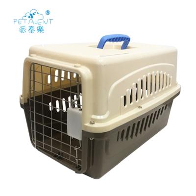 China Viable Plastic Portable Pet Carrier Cage Aviation Pet Cage Travel Pet Cage Outdoor Dog Transport for sale