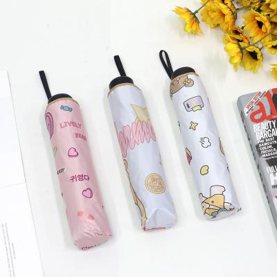 China High Quality Cute Umbrella Cartoon Umbrellas Factory Manufacture Three Fold Umbrella for sale