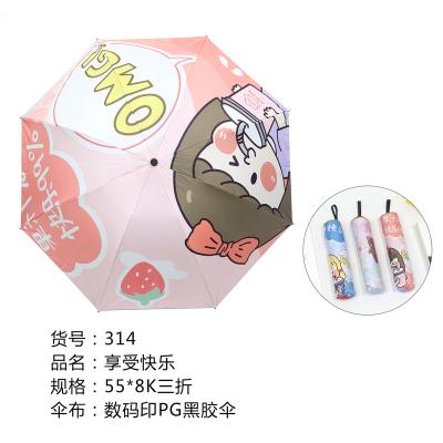 China 2020 Hot Selling Umbrella 3 Umbrella Cartoon Girl Price Good Times Umbrella For Sale for sale