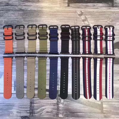 China Amazon Hot Selling Cloth Nylon Fabric Watch Band For Apple Watch Series 4/3/2/1 Sports Strap For Apple iwatch Band for sale