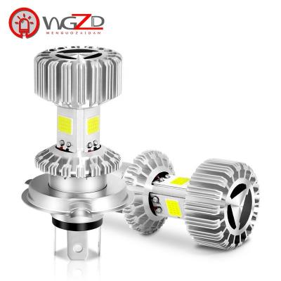 China 18w Motorcycle Headlight Beam Light 3500lm H4 P15d Ba20d Super Bright COB Led High Low White 8-80v Motorcycle Head Lamp Bulb Universal for sale