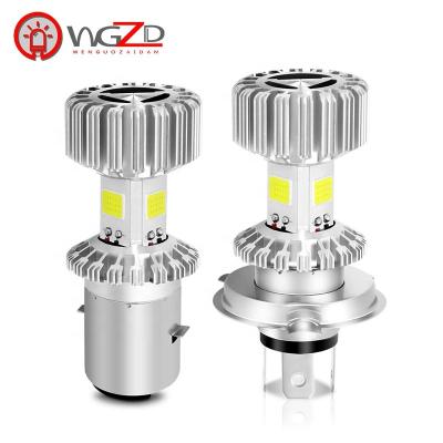 China High Power COB Motorcycle Headlight Bulb BA20D H4 Led Motorbike Headlight Fog Light Beam 12W High Low Universal for sale