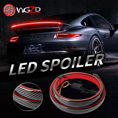 China Universal Rubber Car Roof Trunk Rear Lip Spoiler Strip For Car Led Tail Light Rear Bumper Lip Waterproof Protector 120cm for sale