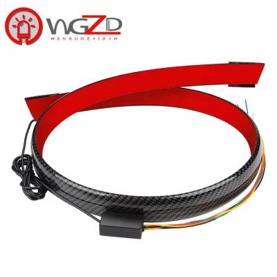 China Automobile Led Waterproof Led Light Left Right Brake Light Overflowing 120cm Running Turn Red Color Car Tail Light Strip for sale