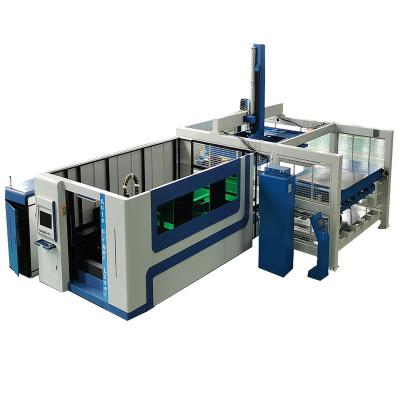 China Full Automatic Fiber Laser Cutter Machine With Full Cover And Exchange Worktable for sale